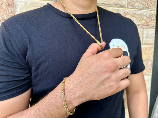 Cadena Masculina Estilo Franco + Pulsera de Lujo ¡GRATIS! | Combo FRANCO
